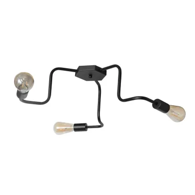 Люстра лофт MSK Electric Laminari стельова на три лампи NL 17503-3 BK