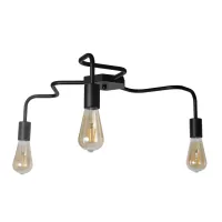 Люстра лофт MSK Electric Laminari стельова на три лампи NL 17503-3 BK