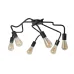 Люстра лофт MSK Electric Laminari потолочная на шесть ламп NL 17503-6 BK Люстра лофт MSK Electric Laminari потолочная на шесть ламп NL 17503-6 BK