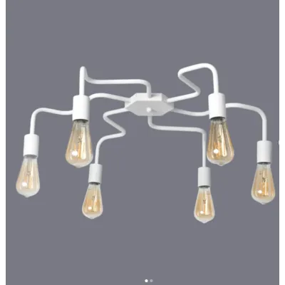 Люстра лофт MSK Electric Laminari потолочная на шесть ламп NL 17503-6 WH
