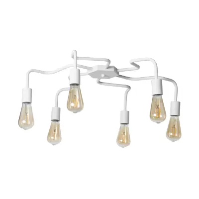 Люстра лофт MSK Electric Laminari потолочная на шесть ламп NL 17503-6 WH