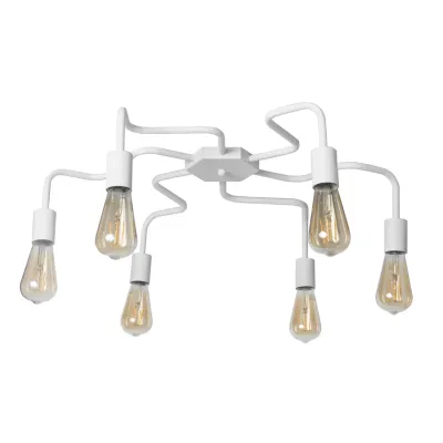 Люстра лофт MSK Electric Laminari потолочная на шесть ламп NL 17503-6 WH