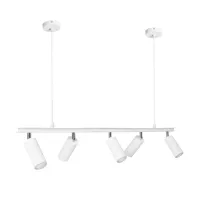Люстра підвісна MSK Electric Tube в стилі лофт із поворотними плафонами NL 2450-5 WH