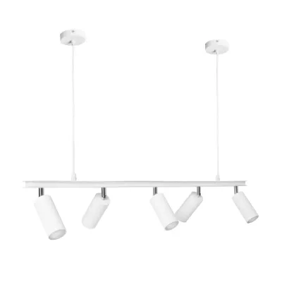 Люстра підвісна MSK Electric Tube в стилі лофт із поворотними плафонами NL 2450-5 WH