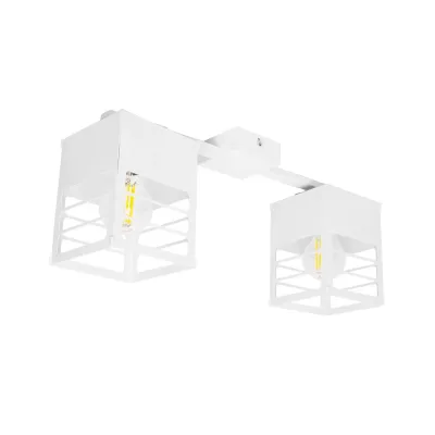 Люстра лофт MSK Electric Urban на два плафони біла NL 2310-2 WH