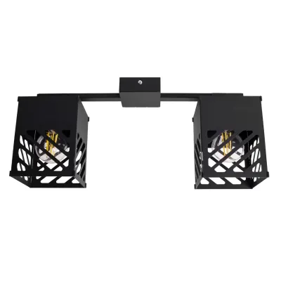 Люстра лофт MSK Electric Urban на два плафони чорна NL 2410-2 BK