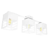 Люстра лофт MSK Electric Urban на три плафони біла NL 2310-3 WH