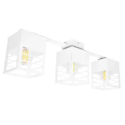 Люстра лофт MSK Electric Urban на три плафона белая NL 2310-3 WH