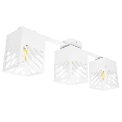 Люстра лофт MSK Electric Urban на три плафони біла NL 2410-3 WH