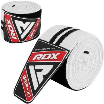 Бінти на коліна RDX K1 Gym Knee Wraps Plus 200 см 2 шт White Black (WAH-K1W+) Бінти на коліна RDX K1 Gym Knee Wraps Plus 200 см 2 шт White Black (WAH-K1W+)