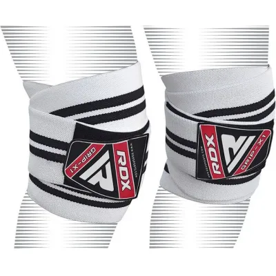 Бінти на коліна RDX K1 Gym Knee Wraps Plus 200 см 2 шт White Black (WAH-K1W+) Бінти на коліна RDX K1 Gym Knee Wraps Plus 200 см 2 шт White Black (WAH-K1W+)