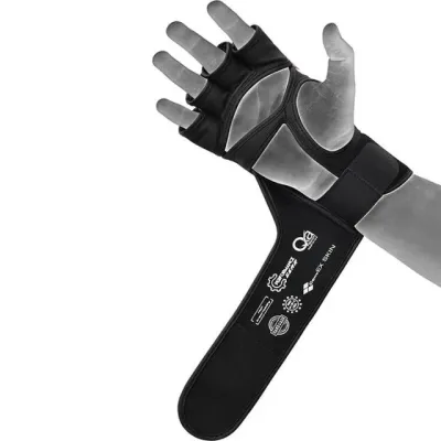 Рукавички ММА RDX Aura Plus T-17 L Black Golden (GGR-T17BGL-L+)