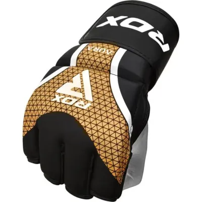 Рукавички ММА RDX Aura Plus T-17 L Black Golden (GGR-T17BGL-L+)