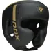 Боксерський шолом RDX F6 KARA Matte Golden M капа у комплекті