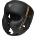Боксерський шолом RDX F6 KARA Matte Golden M капа у комплекті