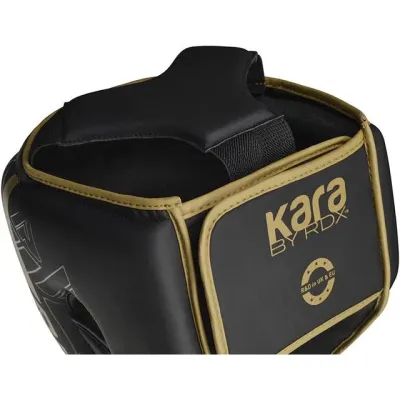 Боксерський шолом RDX F6 KARA Matte Golden M капа у комплекті