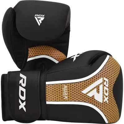 Боксерские перчатки RDX Aura Plus T-17 Black Golden 12 унций