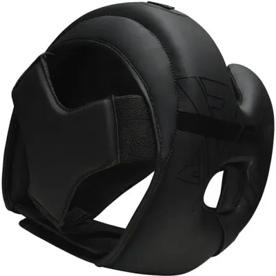 Боксерский шлем RDX F6 KARA Matte Black L капа в комплекте
