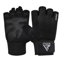 Рукавички для фітнесу RDX W1 Half Plus Black M (WGA-W1HB-M+) Рукавички для фітнесу RDX W1 Half Plus Black M (WGA-W1HB-M+)