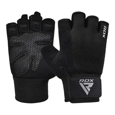 Перчатки для фитнеса RDX W1 Half Plus Black M (WGA-W1HB-M+)
