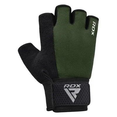 Перчатки для фитнеса RDX W1 Half Plus Army Green L (WGA-W1HA-L+)