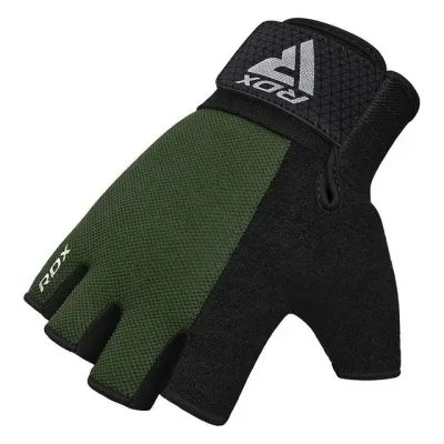 Перчатки для фитнеса RDX W1 Half Plus Army Green L (WGA-W1HA-L+)