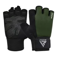 Перчатки для фитнеса RDX W1 Half Plus Army Green L (WGA-W1HA-L+)
