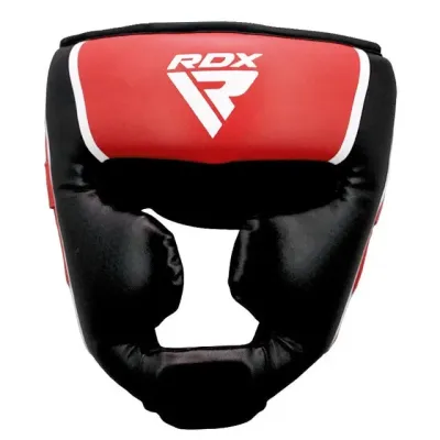 Боксерський шолом RDX AURA PLUS T-17 Red/Black XL капа у комплекті
