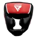 Боксерський шолом RDX AURA PLUS T-17 Red/Black XL капа у комплекті