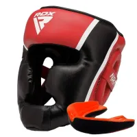 Боксерський шолом RDX AURA PLUS T-17 Red/Black XL капа у комплекті