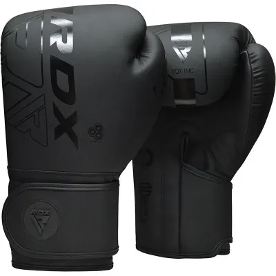 Боксерские перчатки RDX F6 Kara Matte Black 14 унций капа