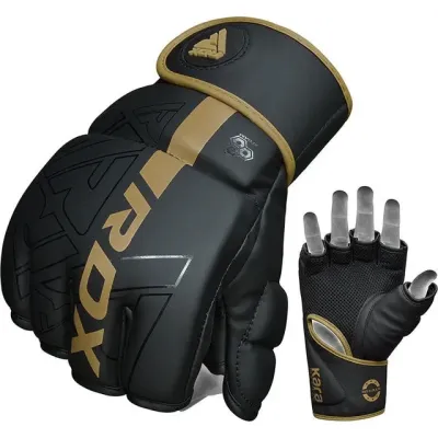 Перчатки для ММА RDX F6 Kara Matte Golden XL капа