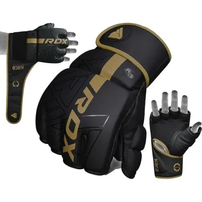 Перчатки для ММА RDX F6 Kara Matte Golden XL капа