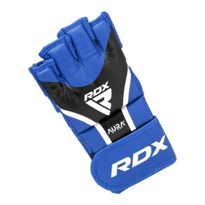 Перчатки для ММА RDX Aura Plus T-17 Blue Black S капа