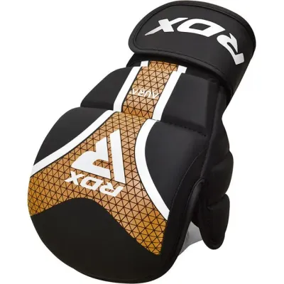 Перчатки для ММА RDX Shooter Aura Plus T-17 Black Golden XL капа Перчатки для ММА RDX Shooter Aura Plus T-17 Black Golden XL капа