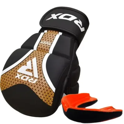 Перчатки для ММА RDX Shooter Aura Plus T-17 Black Golden XL капа Перчатки для ММА RDX Shooter Aura Plus T-17 Black Golden XL капа