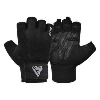 Рукавички для фітнесу RDX W1 Half Plus Black XL (WGA-W1HB-XL+) Рукавички для фітнесу RDX W1 Half Plus Black XL (WGA-W1HB-XL+)