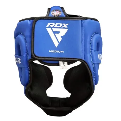 Боксерский шлем RDX AURA PLUS T-17 Blue/Black S капа в комплекте Боксерский шлем RDX AURA PLUS T-17 Blue/Black S капа в комплекте