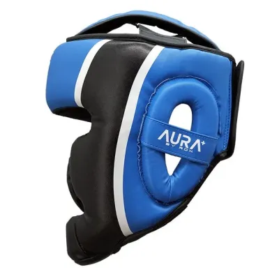 Боксерский шлем RDX AURA PLUS T-17 Blue/Black S капа в комплекте Боксерский шлем RDX AURA PLUS T-17 Blue/Black S капа в комплекте