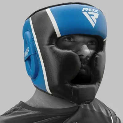 Боксерский шлем RDX AURA PLUS T-17 Blue/Black S капа в комплекте Боксерский шлем RDX AURA PLUS T-17 Blue/Black S капа в комплекте