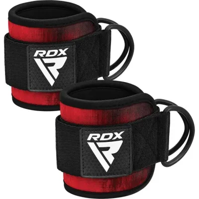 Манжети на щиколотку RDX A4 Gym Ankle Pro 26х10 см Red Pair Манжети на щиколотку RDX A4 Gym Ankle Pro 26х10 см Red Pair
