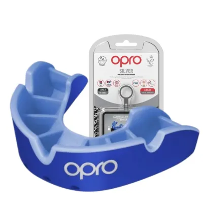 Капа Opro Silver взрослая 11+ Dark Blue/Blue (102502002) Капа Opro Silver взрослая 11+ Dark Blue/Blue (102502002)