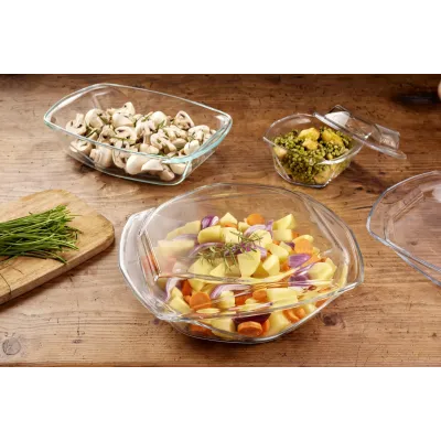 Форма для запікання Chef Table Прозорий 40х35 см (69557 {CHT}) Форма для запікання Chef Table Прозорий 40х35 см (69557 {CHT})