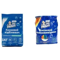 Набір Порошок кисневий Ms Helen універсальний 1 кг та Порошок Кисневий для кольорових тканин 900 г