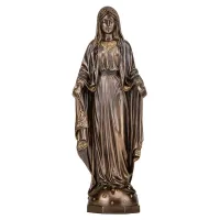 Інтер'єрна статуетка Діва Марія 23х6х8 см Veronese Коричневий AL229448