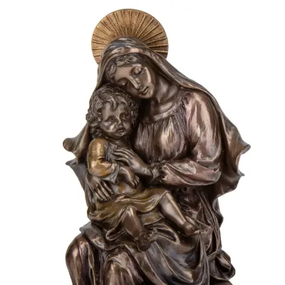 Интерьерная статуэтка Мария с Иисусом на руках 24х16х16 см Veronese Коричневый AL229452 Интерьерная статуэтка Мария с Иисусом на руках 24х16х16 см Veronese Коричневый AL229452