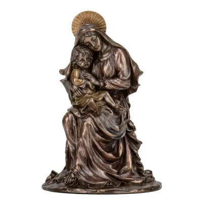Интерьерная статуэтка Мария с Иисусом на руках 24х16х16 см Veronese Коричневый AL229452