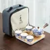 Набор для чайной церемонии No Brand из 6 предметов Blue+White
