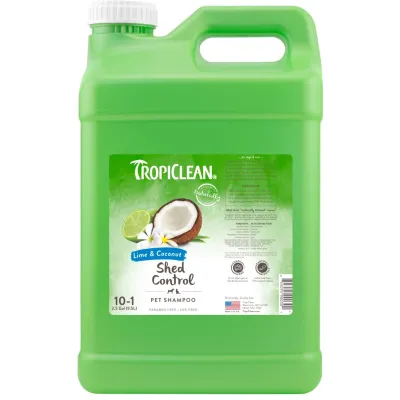 Шампунь-концентрат TropiClean для ускорения линьки для собак и кошек Lime Coconut 9.5 л
