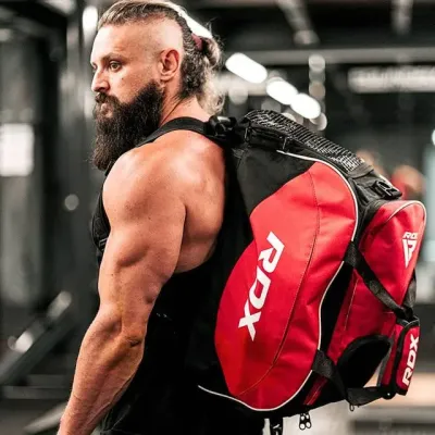 Спортивна сумка RDX R1 Duffel Bag with Backpack Straps 29х30х58 см Black/Red Спортивна сумка RDX R1 Duffel Bag with Backpack Straps 29х30х58 см Black/Red